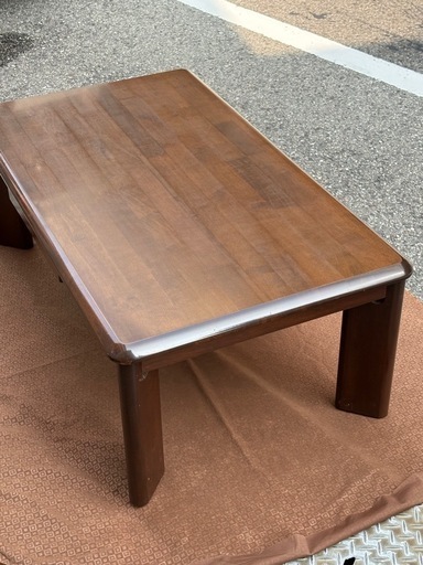 和モダン　重厚天然木製座卓 引き出し付座卓ローテーブル 和モダン 重厚天然木製座卓 引き出し付座卓ローテーブル