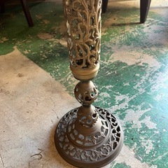 大理石　真鍮製のコーヒーテーブル　花台の画像