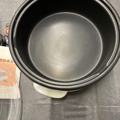 ☆中古 ¥2,000 電気卓上なべ　脱着式　美品【IG016】の画像