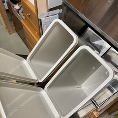 2分別ゴミ箱　ステンレス製 中古の画像