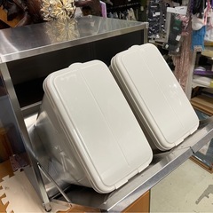 2分別ゴミ箱　ステンレス製 中古の画像