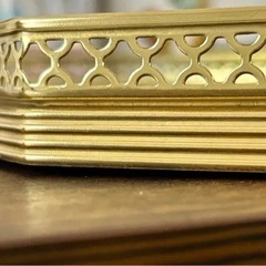 美品　イタリア製　象嵌細工  トレイ　お盆　木製　アンティーク　 ヴィンテージの画像