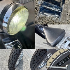 ⭐️リトルカブ50⭐️プラグ・グリップなど新品交換❗️オイルも交換済みで快調⭐️夜道明るいLEDライト装着⭐️50cc原付オートバイ⭐️の画像