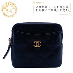 シャネル CHANEL コインケース キャビアスキン マトラッセ...