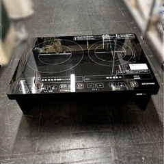 ☆中古 ¥6800 アイリスオーヤマ　2口IHコンロ　　2016年製　【IG015】の画像