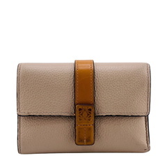 ロエベ LOEWE 三つ折り財布 アナグラム バーティカルウォレット ベージュの画像