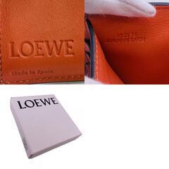 ロエベ LOEWE 三つ折り財布 アナグラム バーティカルウォレット ベージュの画像