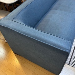 【 ソファー 】デニム素材/クッション2個付き 🛋️　値下げしました📣の画像