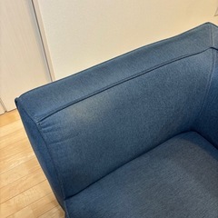 【 ソファー 】デニム素材/クッション2個付き 🛋️　値下げしました📣の画像