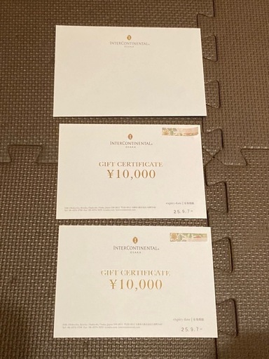 インターコンチネンタルホテル大阪 2万円分ギフト券