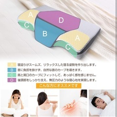 低反発枕　首が痛くならない　仰向け　横向き　ストレートネック　肩こり　首こりの画像