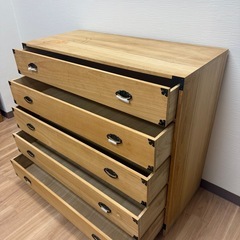大11 桐ダンス 5段収納 幅102×奥行45×高さ90cm 現状品の画像