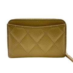 シャネル CHANEL コインケース マトラッセ ココマーク ラウンドファスナー ベージュの画像