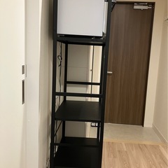 「スチールラック（レンジラック） ブラック 幅60×高さ170×奥行46cm」の画像