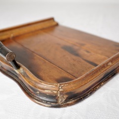 イギリス アンティーク 木製のブレッドクラムブラシとトレイ