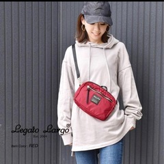 Legato Largo レッド ボディバッグ