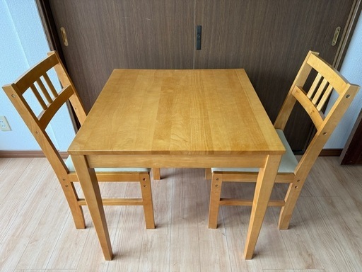 食卓椅子セット北海道千歳まで引きとり限定　お値下げ中 食卓テーブルセットイス2脚付き (とくとくマーケット) 七重浜の