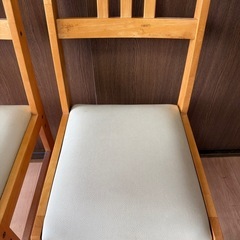 食卓テーブルセット　イス2脚付きの画像