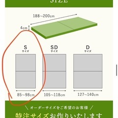ベッド用の畳×2枚　シングルベッドのサイズの画像