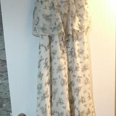 シフォン　花柄ワンピースの画像