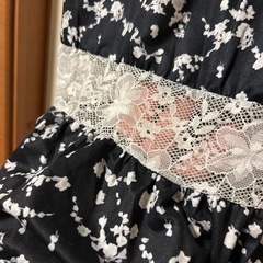 夏 足元 花柄レース 可愛い ワンピース の画像