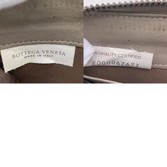 ボッテガヴェネタ BOTTEGAVENETA 長財布 パイソン イントレチャート ラウンドファスナー グレーの画像