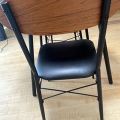  【3点セット】北欧風ダイニングテーブルセット 2人掛け 丸 テーブル 80x80cm 　の画像