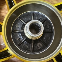 未使用 アルミホイール 3WFエンジン用 社外 アクシス90 ジョグ90 前後セット 10インチの画像