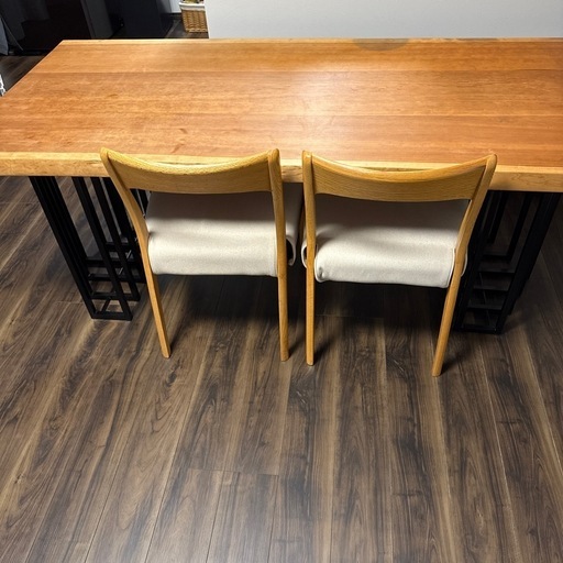 一枚板　ダイニングテーブルセット