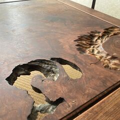 幅100,奥行78,高さ32cm ローテーブル　座卓　ちゃぶ台　天然木の画像