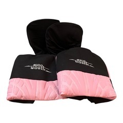 2個セット【新品未使用】座席シートカバー　ピンク 車 カー用品 フロントお洒落の画像