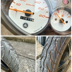 販売中SA39JジョグZR✨リアライズマフラー❗️タイヤバリ山　下取りや配達可能ですの画像