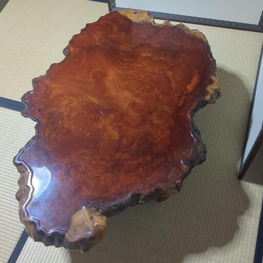 屋久杉 座卓 テーブル 工芸家具 希少 屋久杉座卓テーブル工芸家具 希少