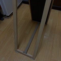 【全身鏡／姿見】ナチュラルウッド調・自立式の画像