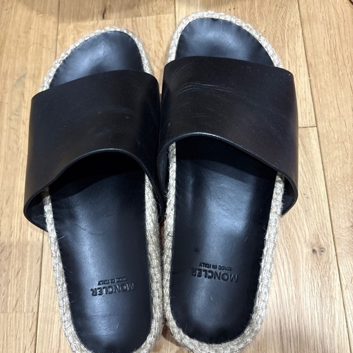 完売❣️新中古MONCLER BASILE サンダル イタリア製ブラックスライドサンダル