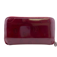 カルティエ CARTIER 長財布 ハッピーバースデー ラウンドファスナー ボルドー ボルドーの画像
