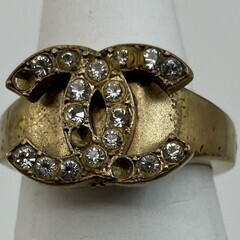 "CHANELシャネル 01C ココリング　内径15.1ｍｍ(J...