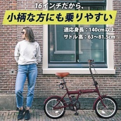 【極美品】16インチ折りたたみ自転車の画像