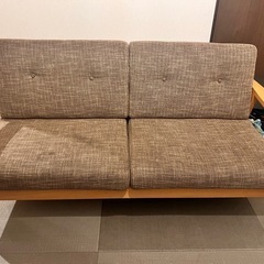 北欧　天然木　ソファ　　の画像