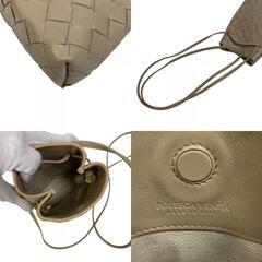 ボッテガヴェネタ BOTTEGAVENETA ショルダーバッグ イントレチャート ポーチ 巾着 ベージュの画像