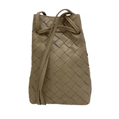 ボッテガヴェネタ BOTTEGAVENETA ショルダーバッグ イントレチャート ポーチ 巾着 ベージュの画像