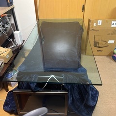 ガラステーブル　背高の画像