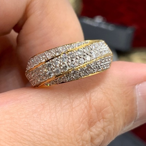 K18 ダイヤ　デザインリング　1.02ct 8g 約11.5号