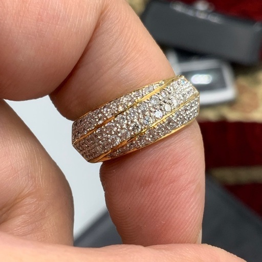 K18 ダイヤ　デザインリング　1.02ct 8g 約11.5号