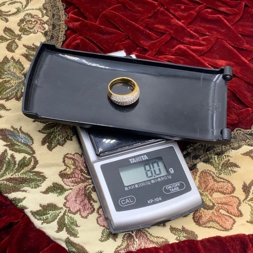 K18 ダイヤ　デザインリング　1.02ct 8g 約11.5号