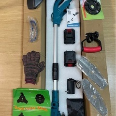 草刈機 充電式草刈り機 18v互換 刈込幅25cm 2個4AhバッテリLED表示付 ブラシレスモーター 50dB低騒音 の画像