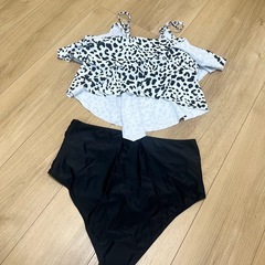 【未使用】レディース 水着 M ハイウエスト ビキニ 体型カバーの画像
