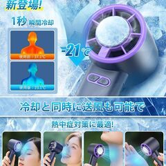 ハンディファン 強力 携帯扇風機 【2025革新型・瞬間冷却プレート】 5段階風量調整 Type-C対応 USB急速充電 ハンディ扇風機 静音 軽量 小型 大風量 熱中症対策 アウトドア/オフィス/通勤通学/花火大会用 プレゼントの画像