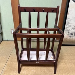 70s カリモク家具 オールド アンブレラスタンド 傘立て 木製