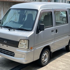 スバル　サンバーバン　実走行96700km　修復歴無　車検令和9年7月迄　フルタイム4WD 鍵2個　内装綺麗！の画像